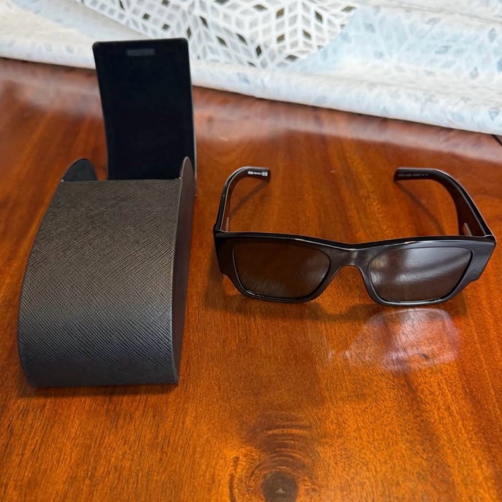 Prada Oversized Black Rectangular Sunglasses - image 3